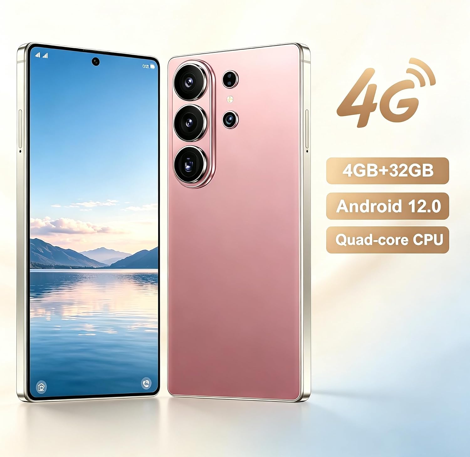 4G Unlocked Smartphone, 6.6" HD Punch Screen, 4GB+32GB (256GB Expandable), Long‑Lasting Battery 2A Fast Charge, 13MP+21MP Camera, Android 12, Face Unlock, OTG, 3‑Card Dual SIM (Black) - Image 4