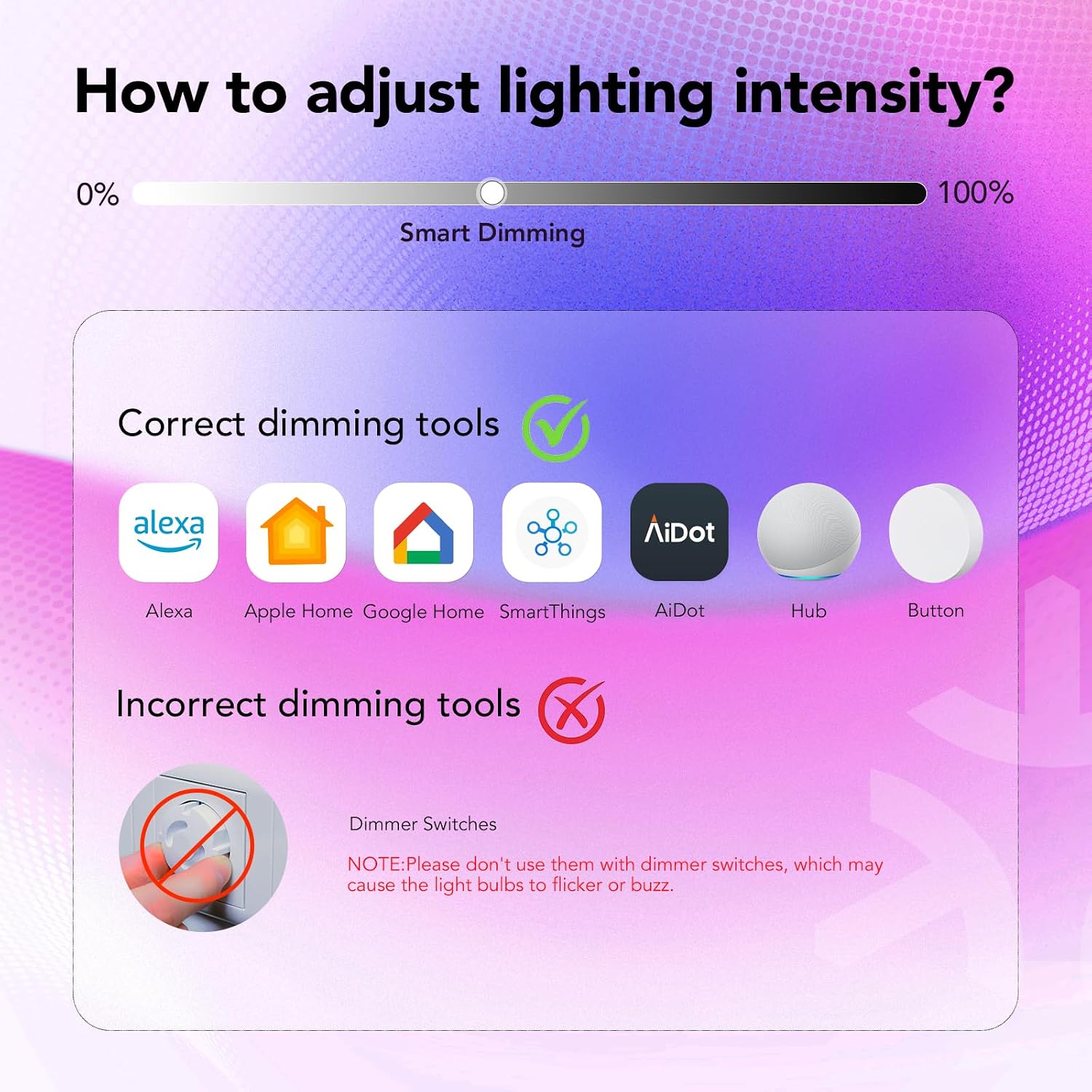 OREiN Matter Smart Light Bulb, A19 RGBTW Color Changing Light Bulbs, 4 Pack - Image 8