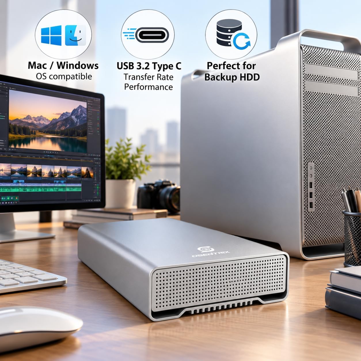 GX200 8TB USB 3.2 USB-C External Hard Drive for Desktop PC/Laptop (Windows or MacOS) - Image 2